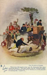 In Dickens Land - Die Pickwick-Papiere Postkarte, ca. 1905